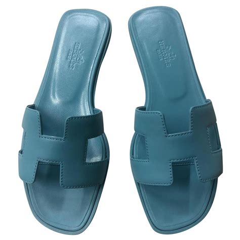 hermes oran blue sandals|hermes oran sandals on sale.